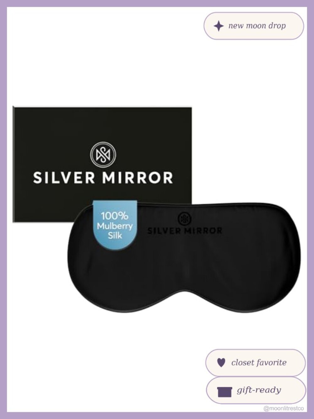 100% Mulberry Silk Sleep Mask Light Blocking Eye Mask